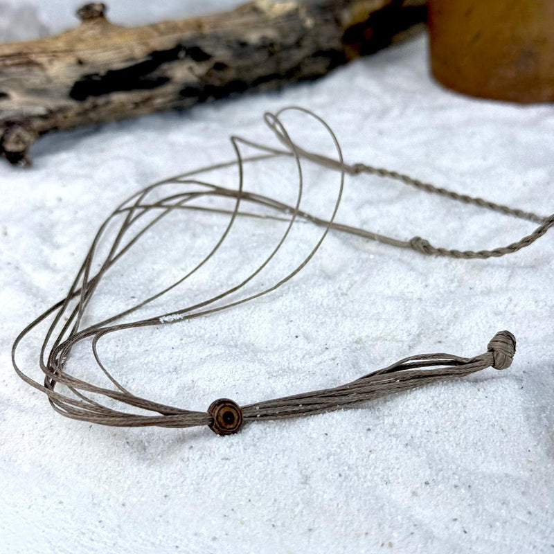 Leather Cord Crystal Necklace