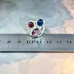 Star Ruby, Kyanite & Garnet Ornate Ring