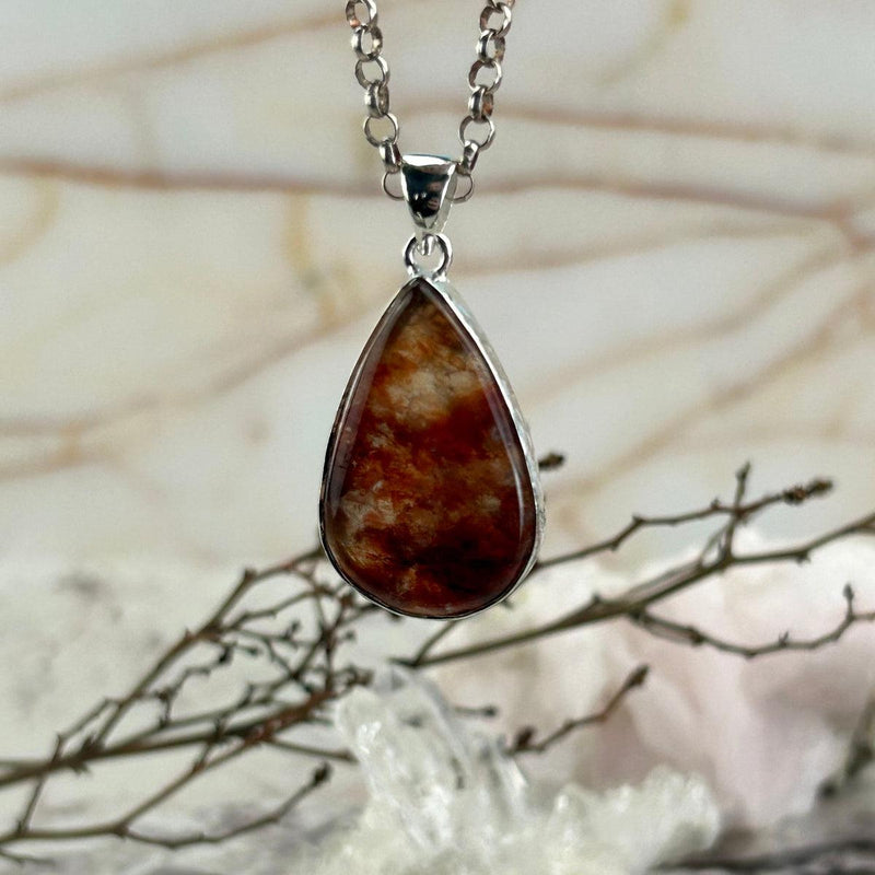 Red And Orange Crystal Pendant