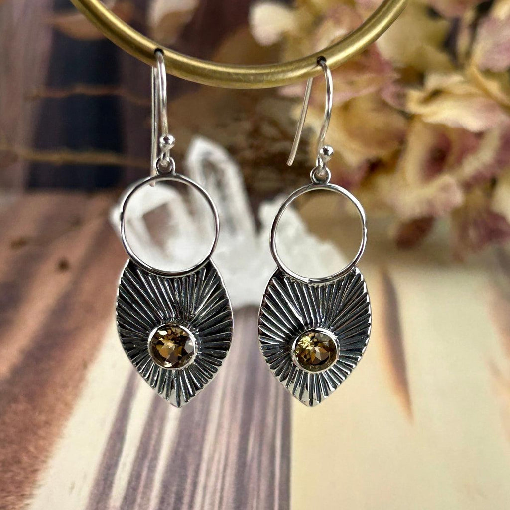 Citrine Unique Design Earrings