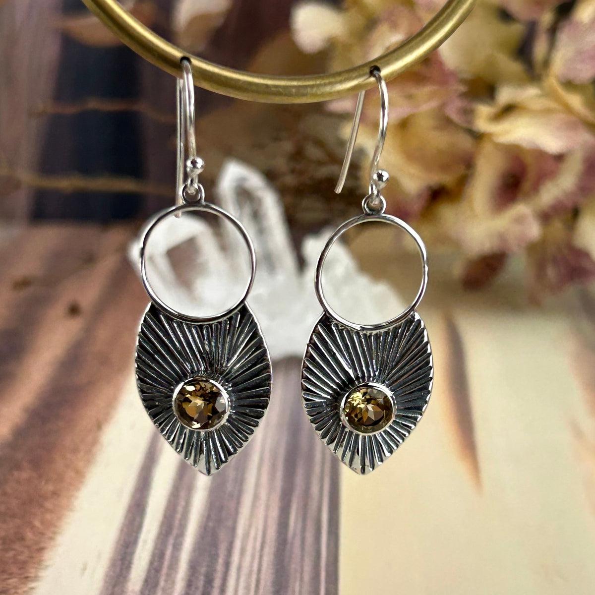 Citrine Unique Design Earrings