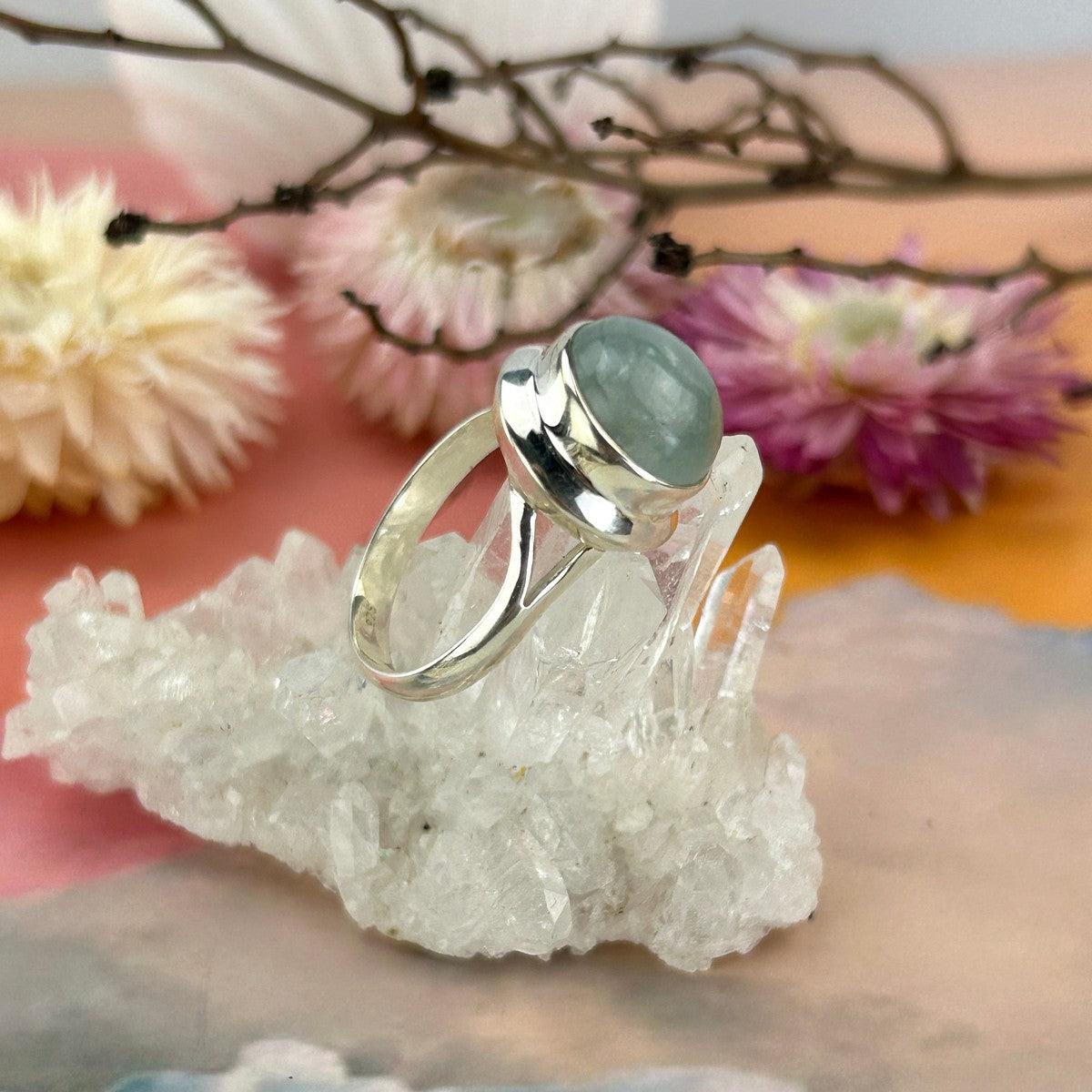 Aquamarine Ball Ring