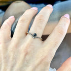 V Cut Gemstone Ring