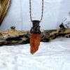 Orange Crystal Point Pendant