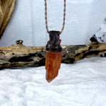 Orange Crystal Point Pendant