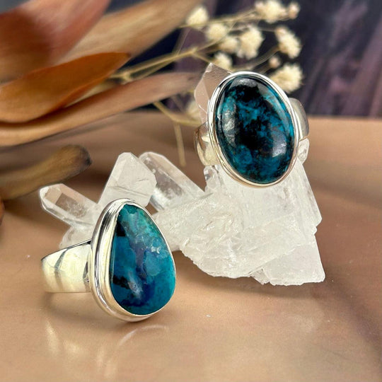 Chrysocolla Assorted Shape Rings