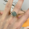 Blue Crystal Ball Ring
