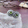 Green Gemstone Stud Earrings