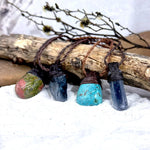 Crystal On Leather Necklace