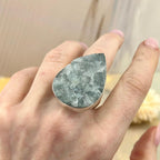 Raw Aquamarine Crystal Ring