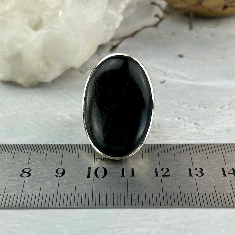 Oval Obsidian Ring