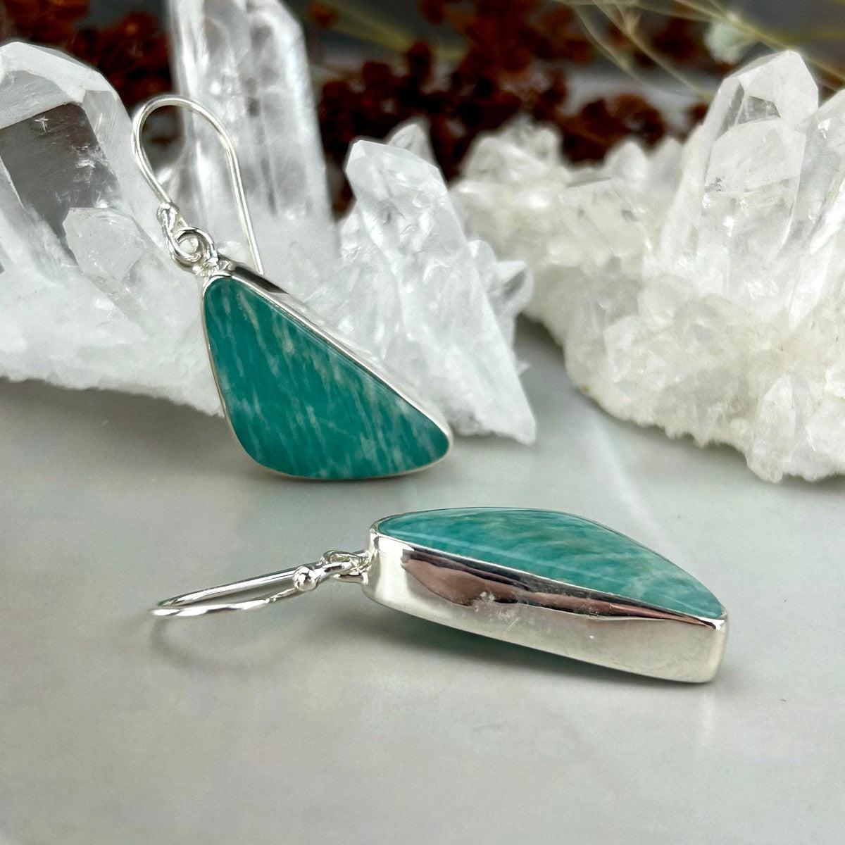 Angular Gemstone Earrings