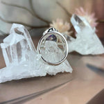 Titanium Quartz Silver Ring