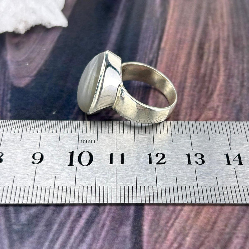 Small Size Cat's Eye Moonstone Ring