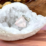 Rose Quartz Trillion Pendant