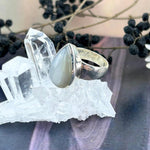 Shimmery Grey Crystal Ring