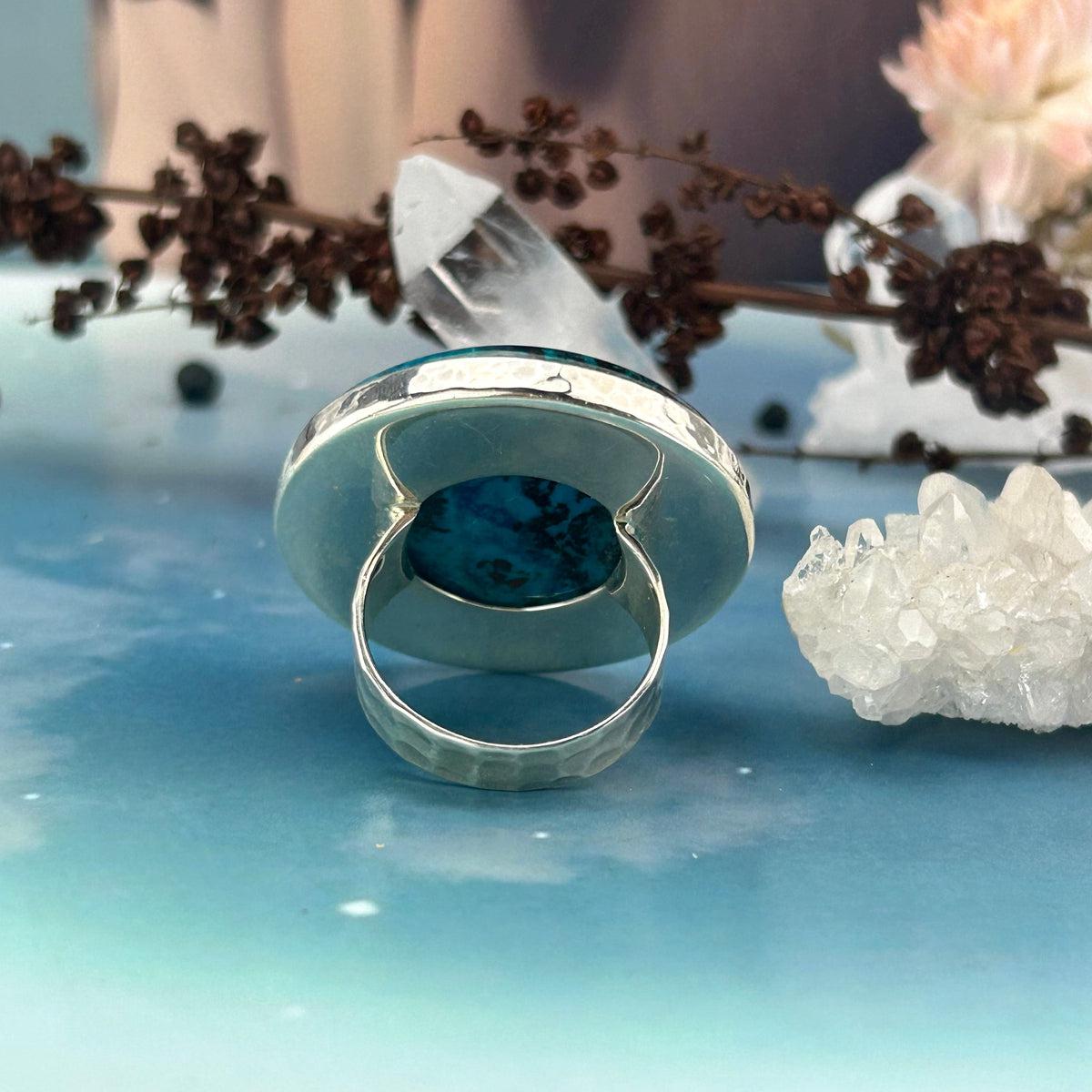 Large Crystal Disc Ring
