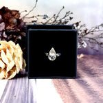 Killiecrankie Diamond Pear Cut Sterling Silver & 9ct Yellow Gold Ring By Lauren Harris