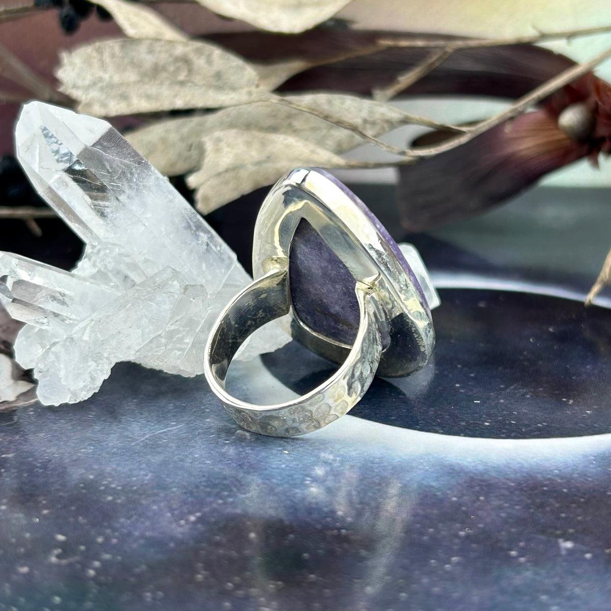 Lepidolite Large Size Ring