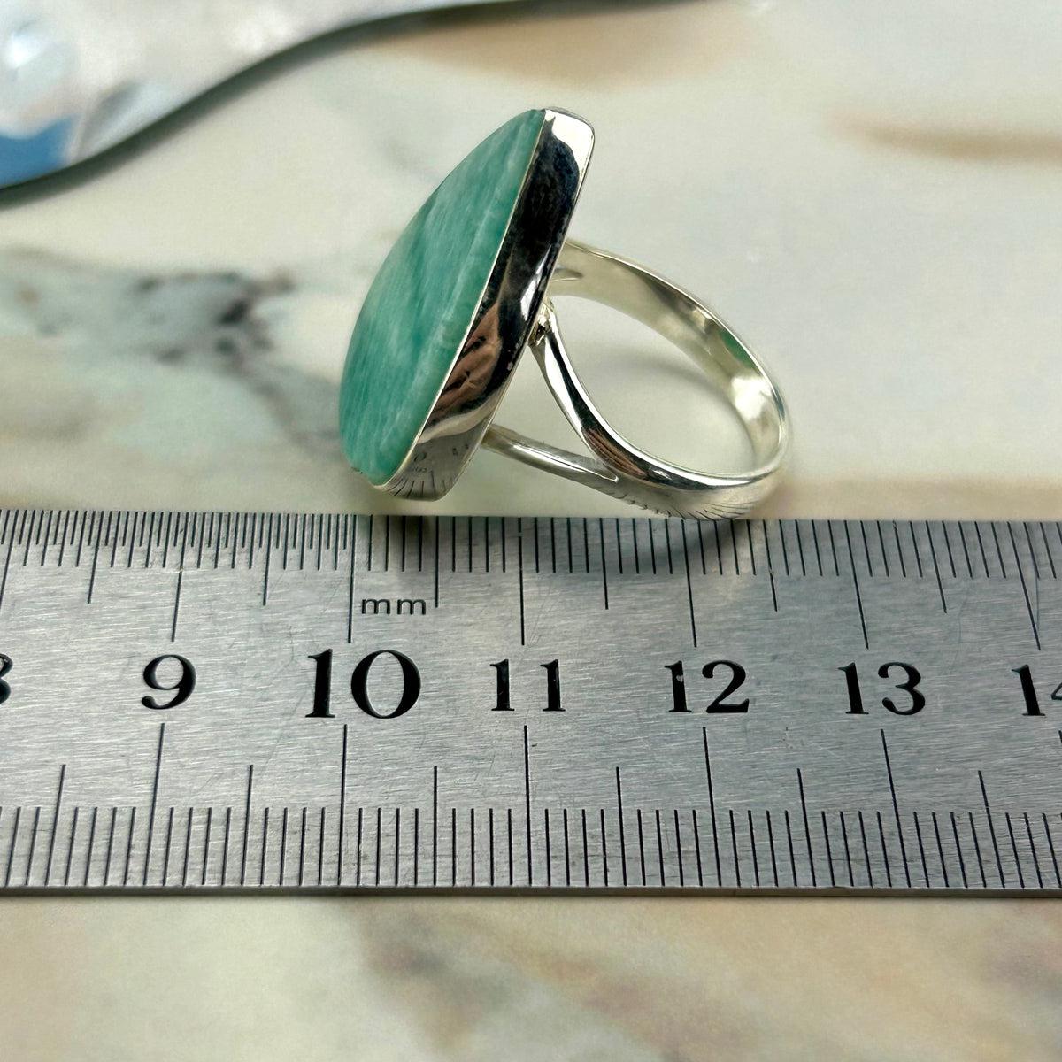 Amazonite Sterling Silver Ring