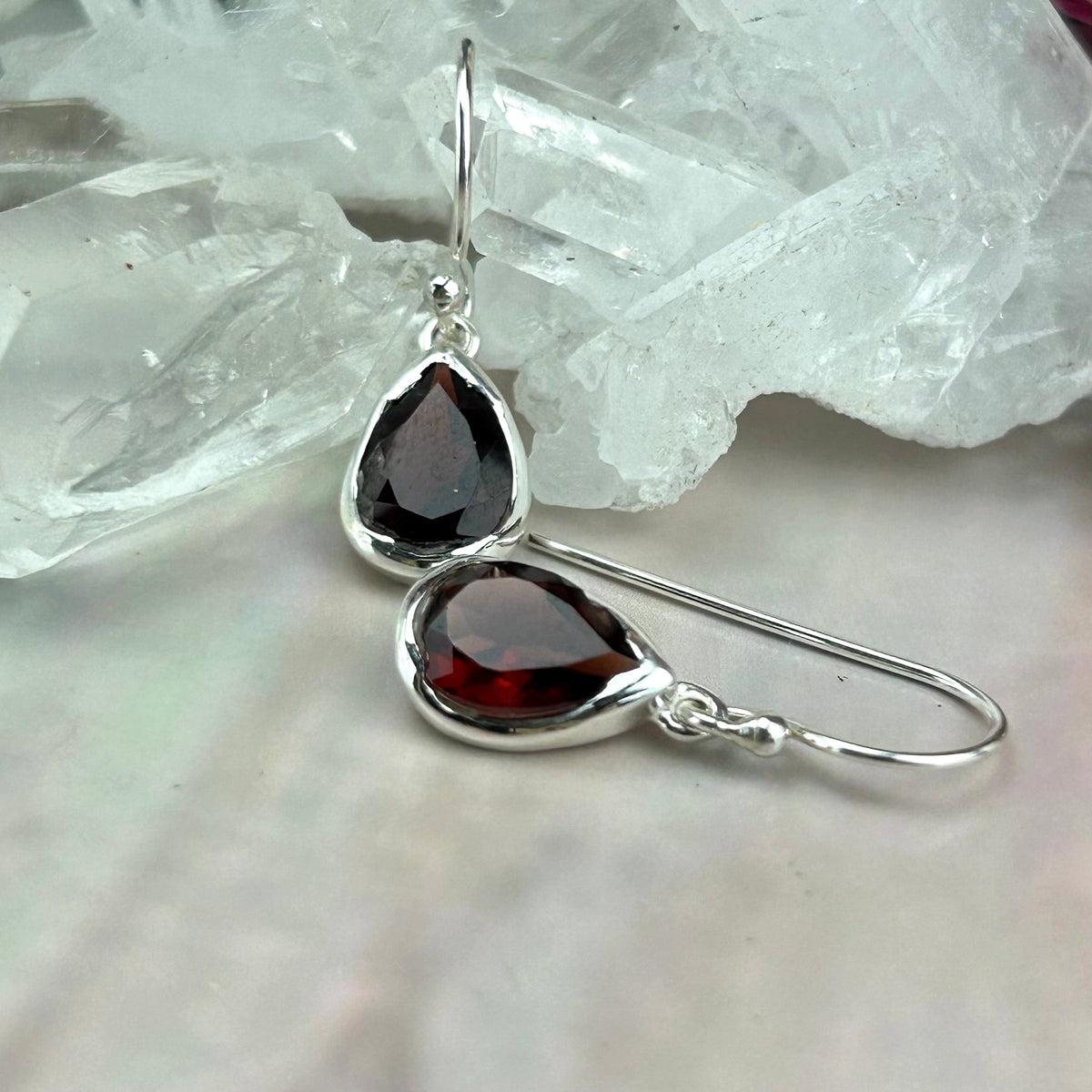 Garnet Teardrop Earrings