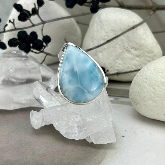 Larimar Teardrop Ring
