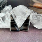 Banded Black Obsidian Earrings