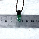 Malachite & Leather Cord Talisman Necklaces (Small & Extra Small)