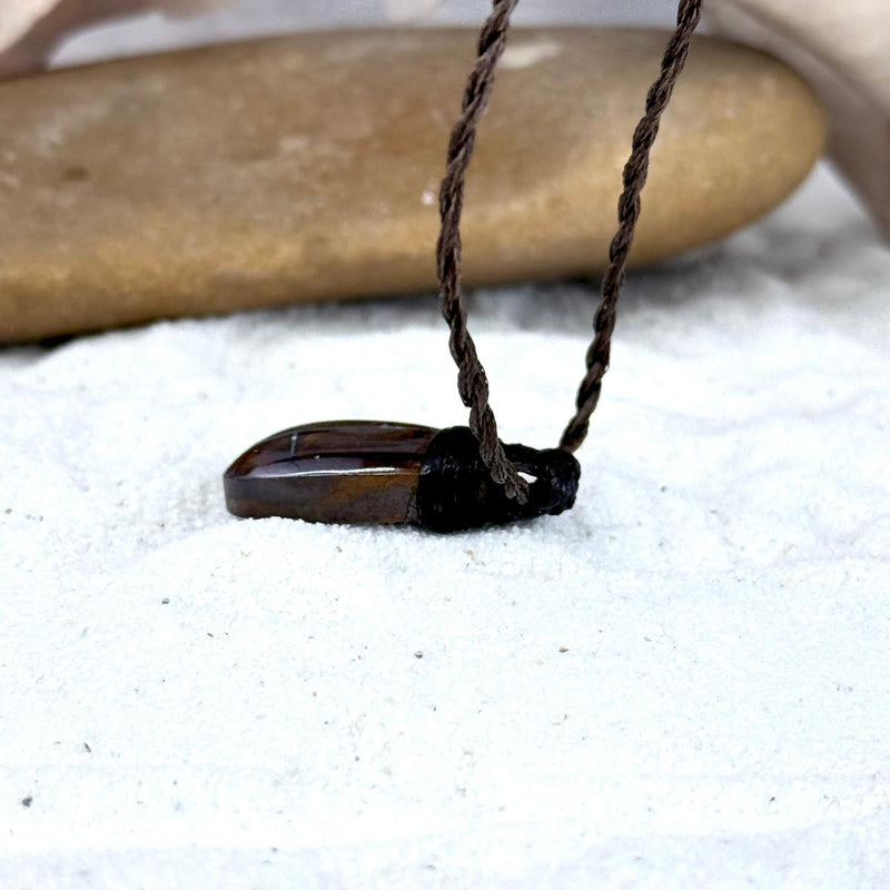Boulder Opal & Leather Cord Talisman Necklaces