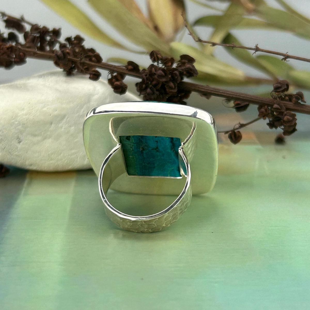 Large Square Crystal Ring