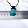 Blue Stone On Cord Necklace