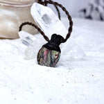 Freshwater Pearl & Leather Cord Talisman Necklaces