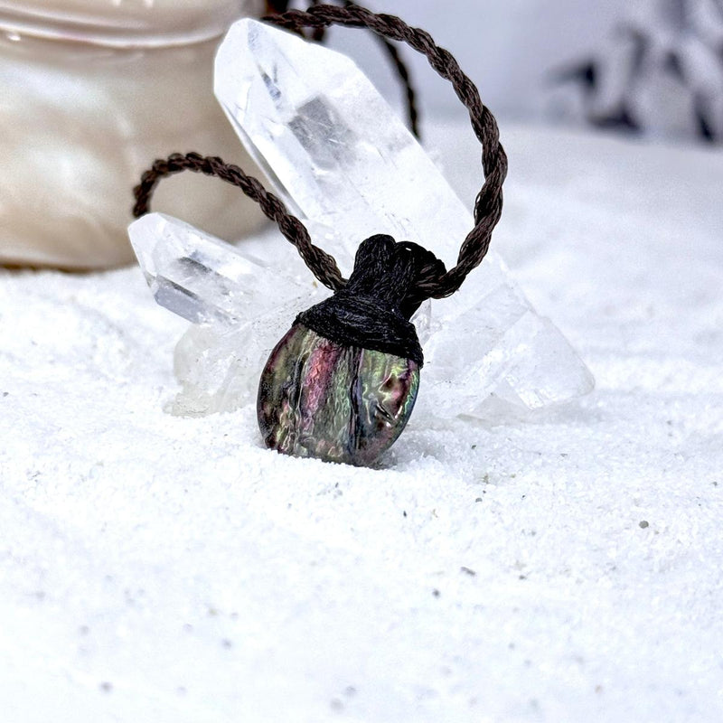 Freshwater Pearl & Leather Cord Talisman Necklaces