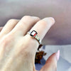 Garnet Emerald Cut Ring