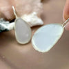 White Shimmery Crystal Earrings