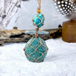 Green Raw Crystal Necklace