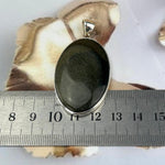 Golden Sheen Obsidian Oval Pendant
