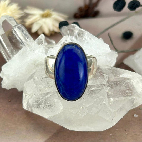 Lapis Lazuli Elongated Oval Ring