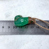 Chrysoprase & Leather Cord Talisman Necklace