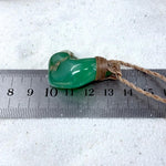 Chrysoprase & Leather Cord Talisman Necklace