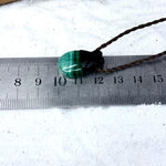 Malachite & Leather Cord Talisman Necklaces (Small & Extra Small)
