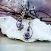 Ornate Amethyst Drop Earrings