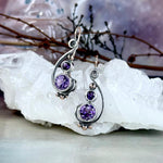 Ornate Amethyst Drop Earrings
