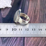 Grey Stone Silver Ring