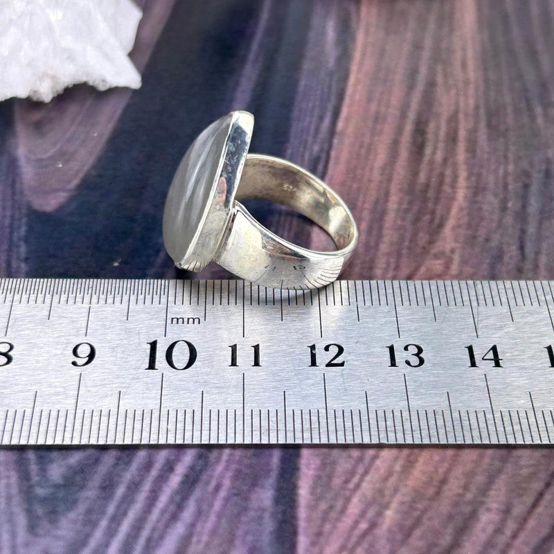 Grey Stone Silver Ring