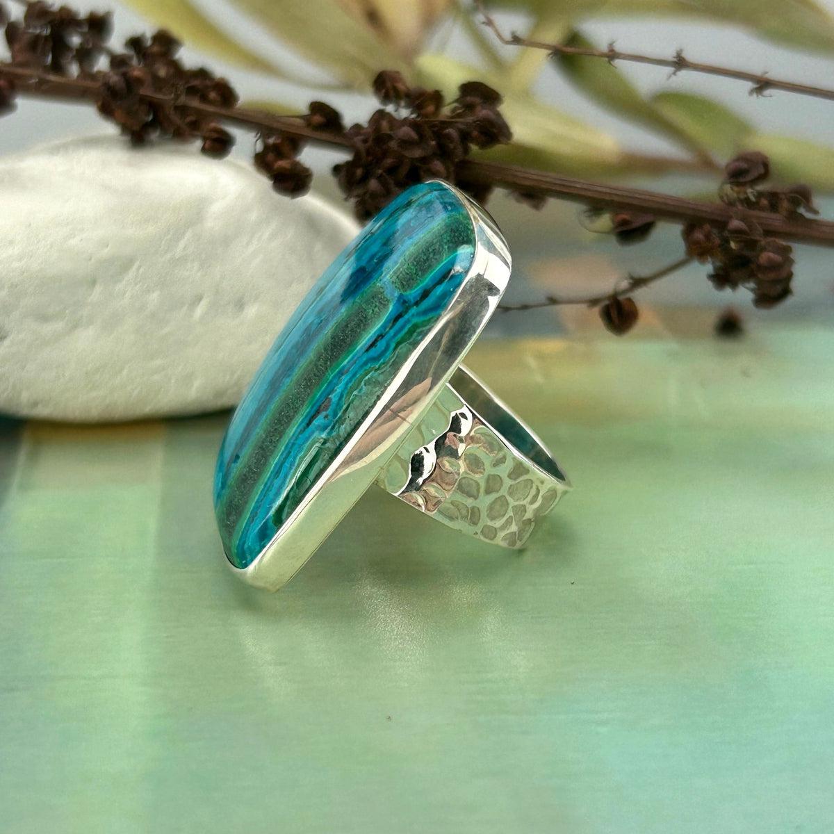 Chrysocolla With Malachite Ring