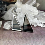 Triangle Obsidian Earrings