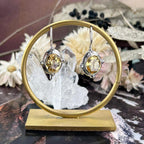 Yellow Gemstone Drop Earrings