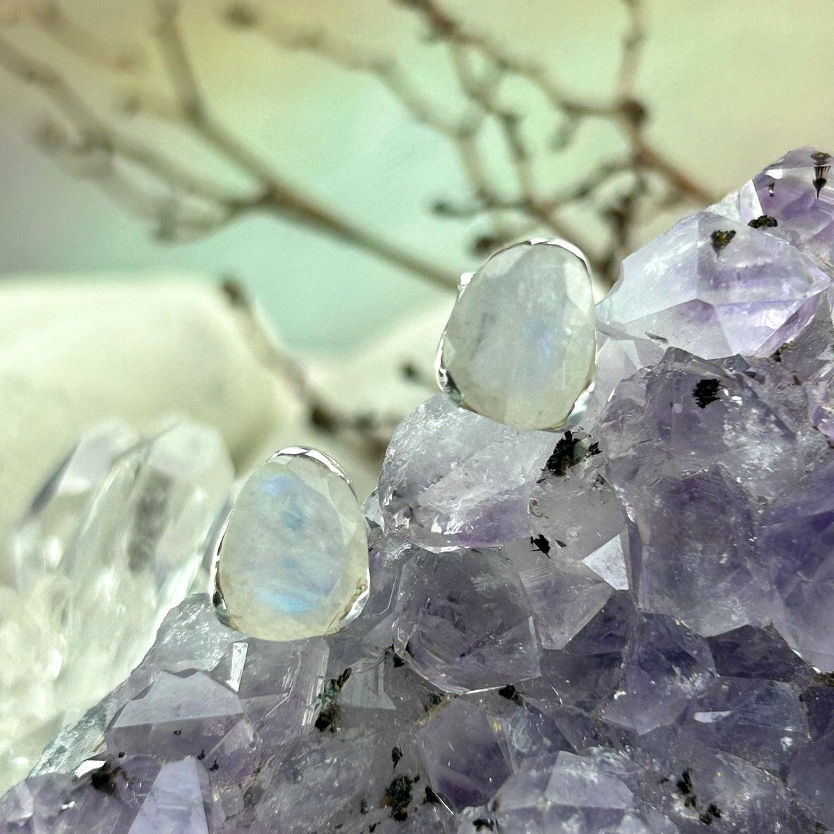 Rainbow Moonstone Classic Earrings