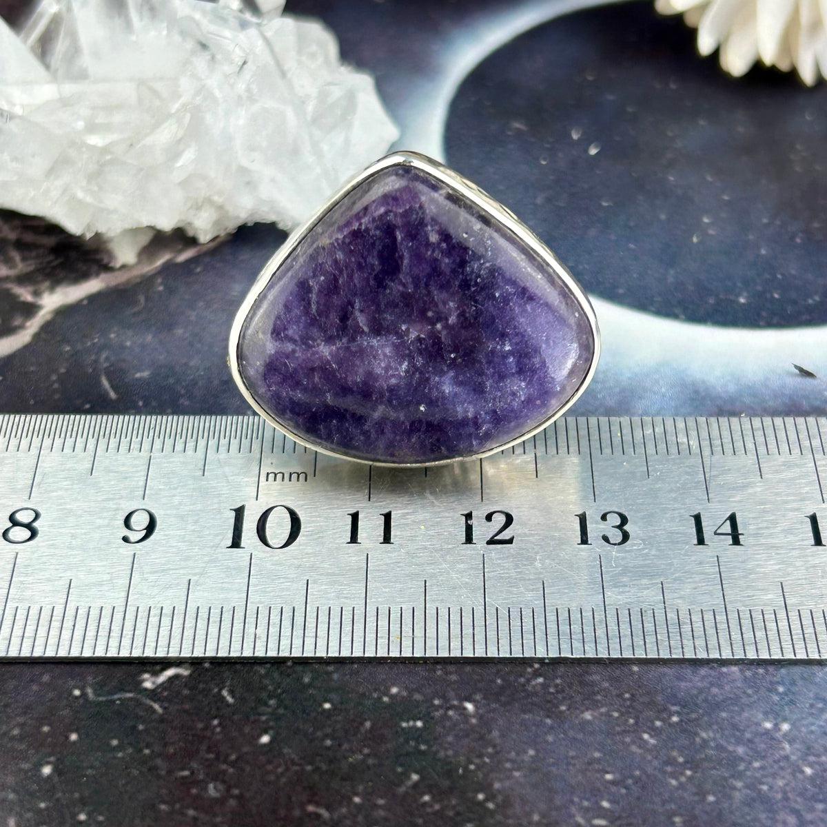 Wide Lepidolite Ring